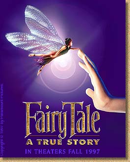 A luminous fairy landing on a fingertip in the FairyTale key art